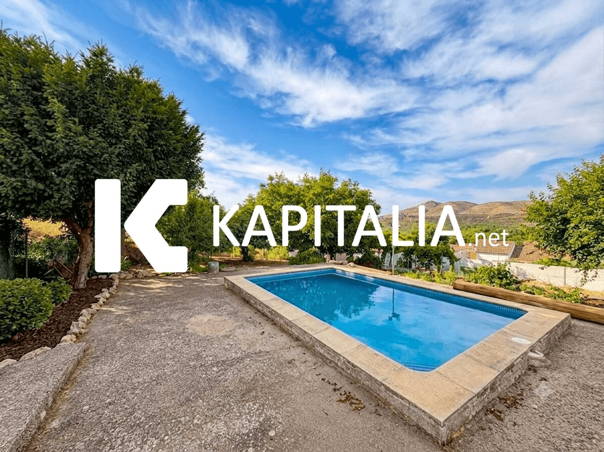 Casa de piedra Premium en Alcalá de la Jovada: Un oasis con piscina privada y vistas al valle